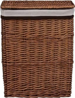 Wasmand – Wasbox – Wassorteerder – Opbergmand – Waszak – Handgevlochten Wilgentakken – Ruime Inhoud 43x34x57,5 cm — thumbnail 2