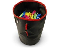 Wasknijperzak met ophanglussen - Waterdichte duurzame wasknijperzak ophangtas - Zwart