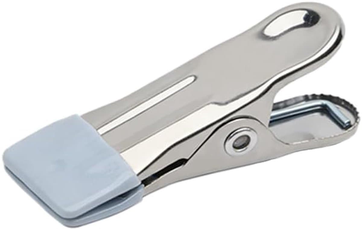 Wasknijpers zonder afdruk, antislip klemmen voor sokken, schoenen, handdoek, voedselverzegeling, foto's (grijs) — afbeelding 1