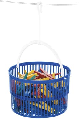 3716010100 wasknijper-mandenset, incl. 30 wasknijpers, polypropyleen, 19 x 9 x 19 cm, blauw — thumbnail 1