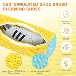 2 Stuks Herbruikbare Schoenwaszakken voor de Wasmachine met 360° Reiniging - Ideaal voor Sneakers, Laarzen en Sportschoenen — thumbnail 3