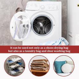 Waszakken 40x40 cm - Mesh stof - Voor schoenen en kleding - Veilig wassen en drogen - ShopVlot — thumbnail 3