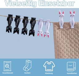 Solidchoice - Set van 12 Winddichte Kledingklemmen van Kunststof — thumbnail 4