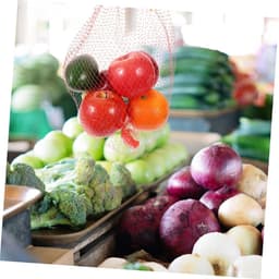 Gaaszakken - Netzakken Productzakken - Fruit Opslag - Ademend Ontwerp - 30x20 cm - Rood — thumbnail 2
