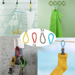 30 Stuks Kleurrijke Handdoekklemmen, Metalen klemmen, Compact en Draagbaar, Handdoekklemmen, geschikt voor handdoeken, theedoeken, badhanddoeken, enz(Bruin) — thumbnail 2