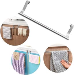 Roestvrijstalen Handdoekhouder voor Keuken en Badkamer, 2 Stuks, Zonder Boren, 23 cm — thumbnail 2