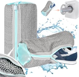 Schoenwastas, 2 stuks, herbruikbare nettas voor het wassen van schoenen, 39 x 19 cm, 360 graden verstelbaar, voor wasmachine — thumbnail 1