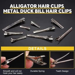Haarspeldjes Krokodil - Enkele Prong Clips - Haar Styling - Roestbestendig Metaal - 270 Stuks - Zilver — thumbnail 5