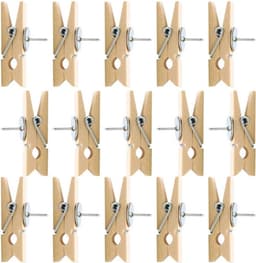 Houten Duwspelden - Clips met pinnen - Notities ophangen - Speciaal ontwerp - 50 stuks - Natuurlijk — thumbnail 1