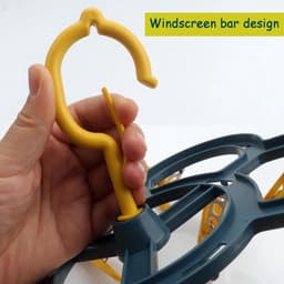 2-sokdroger met 16 wasknijpers, draaibaar droogrek met windbestendige haken, wasrek voor sokken, ondergoed en babykleding (geel) — thumbnail 5