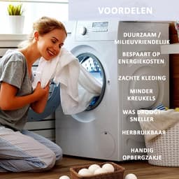 Drogerballen - Wasdrogerballen - Droogballen - Wasbol - 6 stuks - 100% biologisch afbreekbaar wol — thumbnail 5