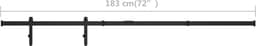 vidaXL - Ophangset - voor - minischuifdeur - 183 - cm - koolstofstaal — thumbnail 3