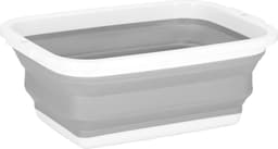 Springos Wasmand - Opvouwbare Wasmand - 8.5L - Grijs/Wit — thumbnail 1
