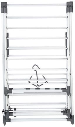 Storage Solutions Droogrek - zilverkleurig - metaal - 156 x 61 x 96 cm - staand en inklapbaar - Was ophangen — thumbnail 5