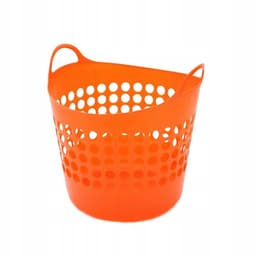 Merkloos Flexibele Opbergmand 26L met Handvatten - Oranje — thumbnail 1