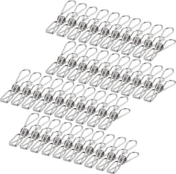 40x Sterke RVS Kledingknijpers voor Waslijn - Roestvrijstalen Klemmen voor Buiten en Binnen — thumbnail 1