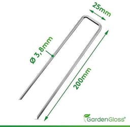 Anti-Roest Stalen Grondankers Voor Extreem Harde Grond - 200 mm Lang, 25 mm Breed, Ø 3.8 mm (100 Stuks) — thumbnail 4