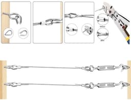 Roestvrijstalen Draadset – 30M×2mm, met M5-spanner, voor planten — thumbnail 4