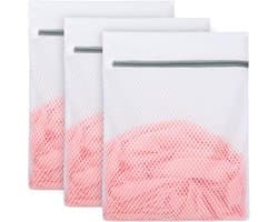 Waszakken - Wasnetten - Bescherm je Wasgoed en Wasmachine - Packing Cubes - Travel Organizer - 3 stuks - voor Wasgoed (Sokken, Lingerie & T-Shirts) - Wit — afbeelding 1