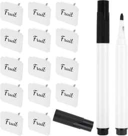 Manden Label Clips - Set van 14 met Witte Markeerstiften voor Organisatie — thumbnail 1