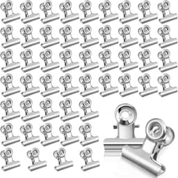 50x Kleine Bulldog Clips Zilver - Briefklemmen 22mm voor Klemmen, Tekeningen en Knutselwerk — thumbnail 1