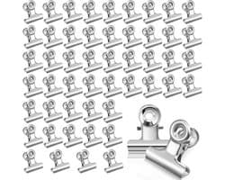 50x Kleine Bulldog Clips Zilver - Briefklemmen 22mm voor Klemmen, Tekeningen en Knutselwerk