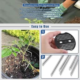 Grondankers voor Worteldoek en Tuinvlies - 50 Stuks 150 mm Lang met Bufferwasherset — thumbnail 4
