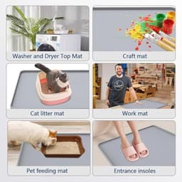 Wasmachine Deksel 50 x 60 cm - Siliconen Antislip Mat voor Wasmachines en Werkbladen — thumbnail 3