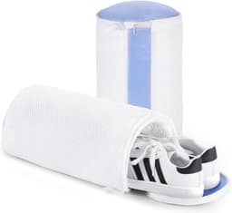 Schoenwaszak voor de wasmachine, 3D-Net schoenwaszak, complete reiniging, herbruikbare waszak voor schoenen met verborgen ritssluiting, schoenzak voor de wasmachine, Max EU46 — thumbnail 1