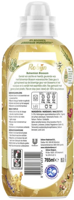 1 x Robijn – Wasverzachter – Bohemian Blossom – 765 ml - Koffiezetapparaat — thumbnail 5