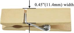 Houten Kledingspelden 1,5 cm - Stevige Wasknijpers voor Wasserij en Doe-Het-Zelf Projecten - 40 Pack — thumbnail 3