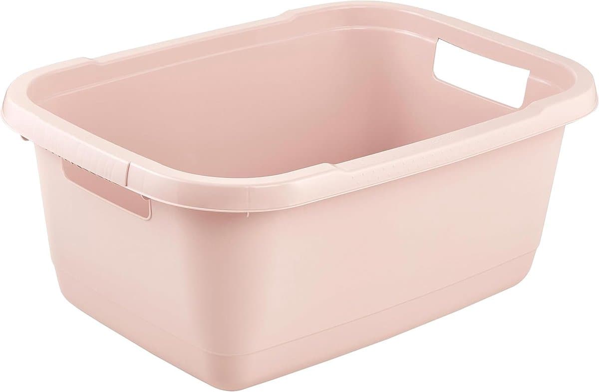 Wasmand 'aenna', breedte: 550 mm, Scandinavisch roze. — afbeelding 1
