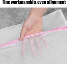 2 stukken wasnet voor wasmachine - waszak 30 x 40 cm - kleine wasnet met verborgen rits - waszak voorkomt vervorming en kreuken van kleding - wasnet beschermt kleding — thumbnail 5