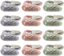 12 stuks dekbedclips, beddengoedbevestigingen - geen naaien nodig, dekbedhouders voor dekbedovertrekken, antislip bedaccessoires voor het bevestigen van dekbedden, herbruikbare dekenklemmen voor gebruik in de slaapkamer thuis — thumbnail 1