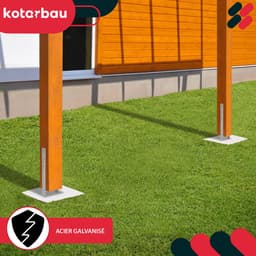 Kotarbau - Stalen H-vormige Paalsteun - Verzinkt - 140 mm - Set van 2 — thumbnail 2