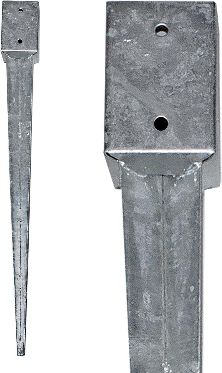 Vierkante Inslagmof Grondanker - Verzinkt Staal - 750mm of 900mm Lengte — afbeelding 1