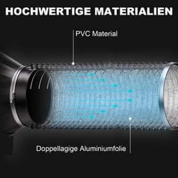 Flexibele Afvoerslang Ø 100 mm Lengte 1 tot 5 meter PVC Aluminium - Inclusief 2 Klemmen — thumbnail 3