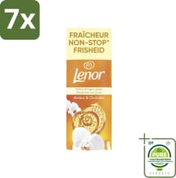 7 x Lenor – Geurbooster – Amber & Orchidee – 12 Wasbeurten – 155 g - Grootverpakking - Geurparels - Wasgeur - Luxegeur - Orchidee - Vanille — thumbnail 1