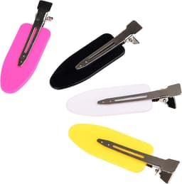 16 Stuks Haarklemmen Zonder Deuken - Voor Pony, Styling en Kappers - Zwart, Roze, Geel, Wit — thumbnail 2