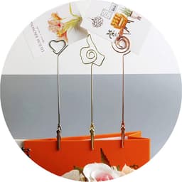 Set van 5 Metalen Clips voor Foto's, Notities en Tafeldecoratie — thumbnail 4