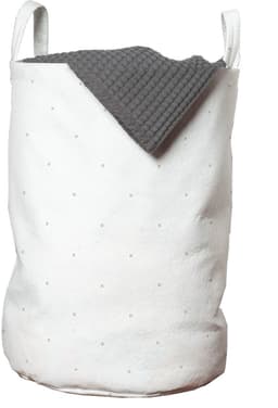 ABAKUHAUS minimalistische waszak, patroon van geplaatst vierkant, wasmand met handvatten en trekkoord voor wasserettes, natuurlijke kleuren — thumbnail 1