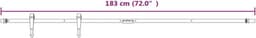 vidaXL - Ophangset - voor - minischuifdeur - 183 - cm - koolstofstaal - wit — thumbnail 3