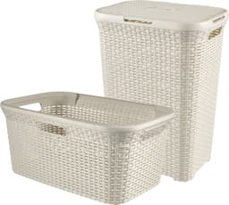 Curver Style Wasmand met Deksel 60L + Wasmand 45L - Wit — thumbnail 1