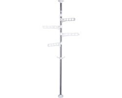 Zylo® Droogtoren 4 Verdiepingen - Droogtoren - Droogrek - In Hoogte Verstelbaar - Metaal - 18x86x8cm - Grijs