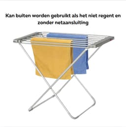 Elektrisch Droogrek Met Verwarming - Verwarmd Droogrek Voor 6 Meter Wasgoed - Elektrisch Wasrek Opvouwbaar En Energiezuinig — thumbnail 3