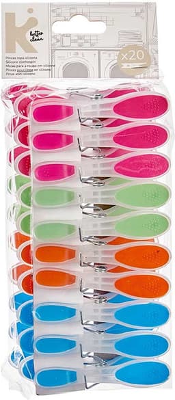 Anti-slip wasknijpers - 40x stuks - kleurenmix - kunststof - 8 cm — thumbnail 2
