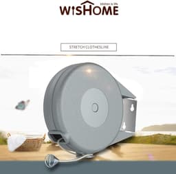 30lbs Heavy Duty Retractable Clothesline with 10 Clothespins for Wet and Dry Laundry Waslijn Uittrekbaar — thumbnail 3