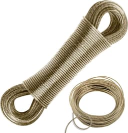 Wasknijper 50 m - Stalen kern - Draagvermogen 120 kg - Roestvrij - Waterdicht - Huishouden - Tuin - Camping Waslijndraad met stalen kern — thumbnail 1