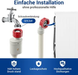 Aquastop Toevoerslang 15 m 90 °C recht-hoek - universele 3/4 inch slang voor wasmachine vaatwasser — thumbnail 3