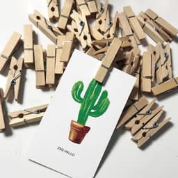 Mini wasknijpers - Duurzaam hout - 25 mm kleine houten wasknijpers - Fotoklemmen - Hobbyklemmen - 100 stuks — thumbnail 4
